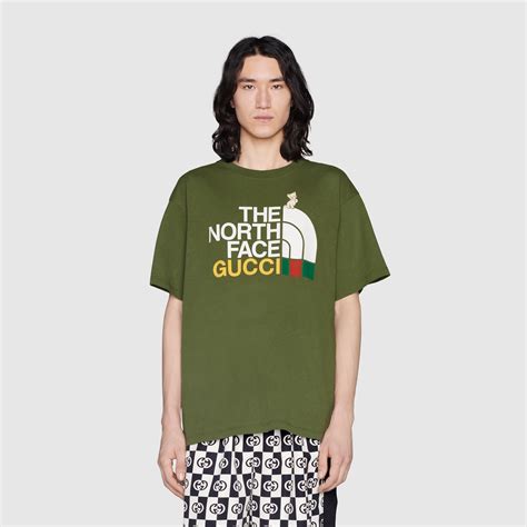 green northface gucci|north face gucci t shirt.